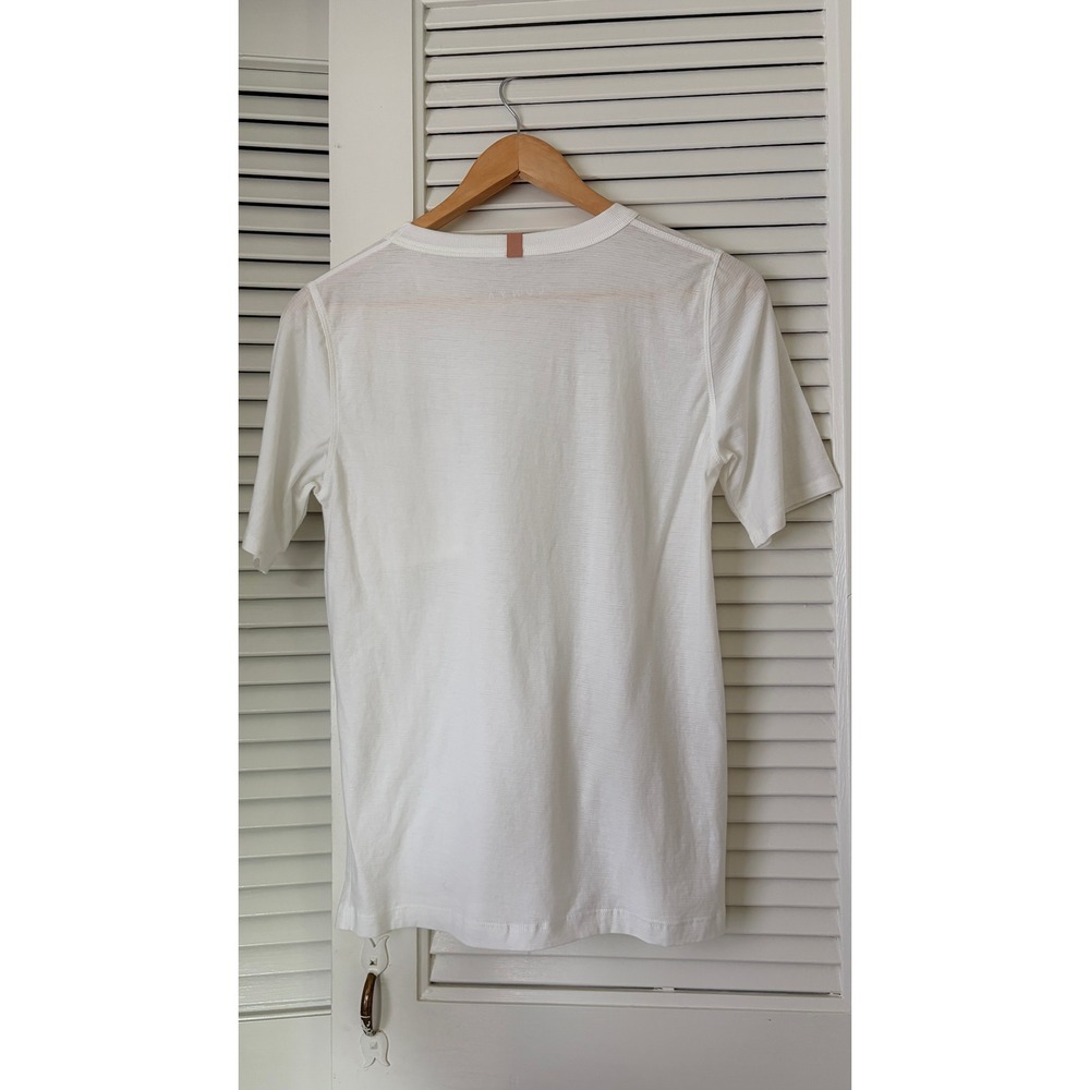 Lunya Women's Cool Cotton Every Body Pocket Tee T-Shirt White Sz S - Picture 2 of 8